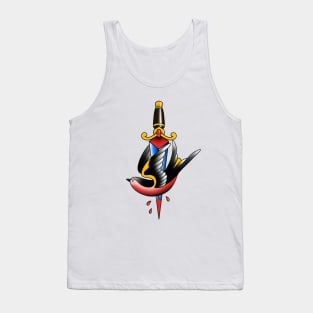 Swallow with dagger Tank Top